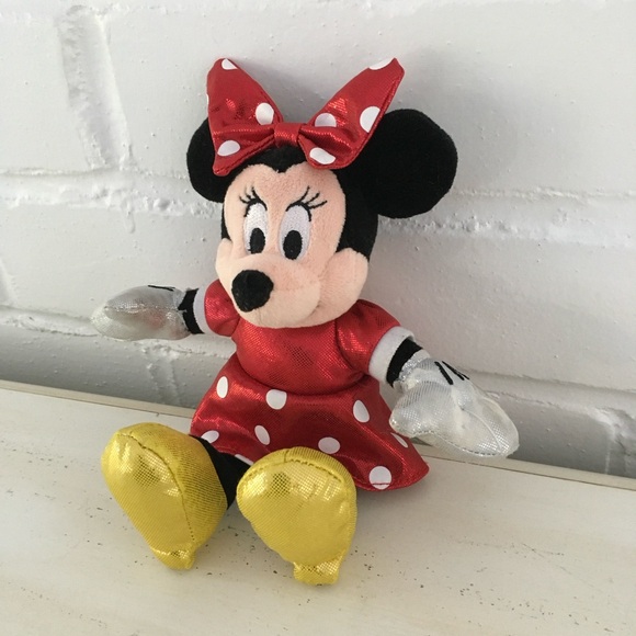 2013 Stuffed Ty Sparkly Minnie Mouse Toy Beanie Baby Collector - Picture 2 of 6